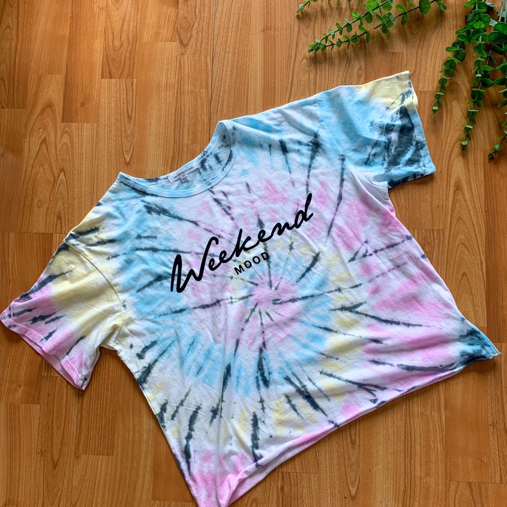 Caution To The Wind Tie Dye Weekend Mood Shirt